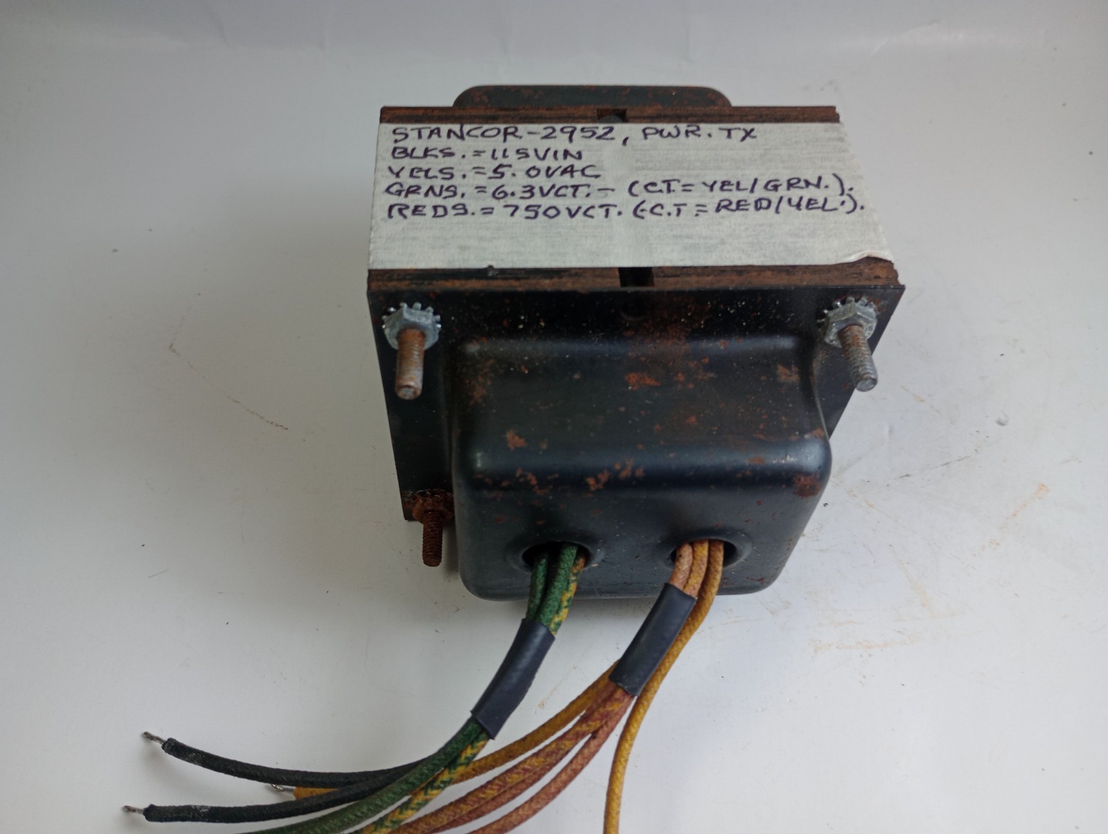 1 Stancor #2952 Power Transformer -Tests Good