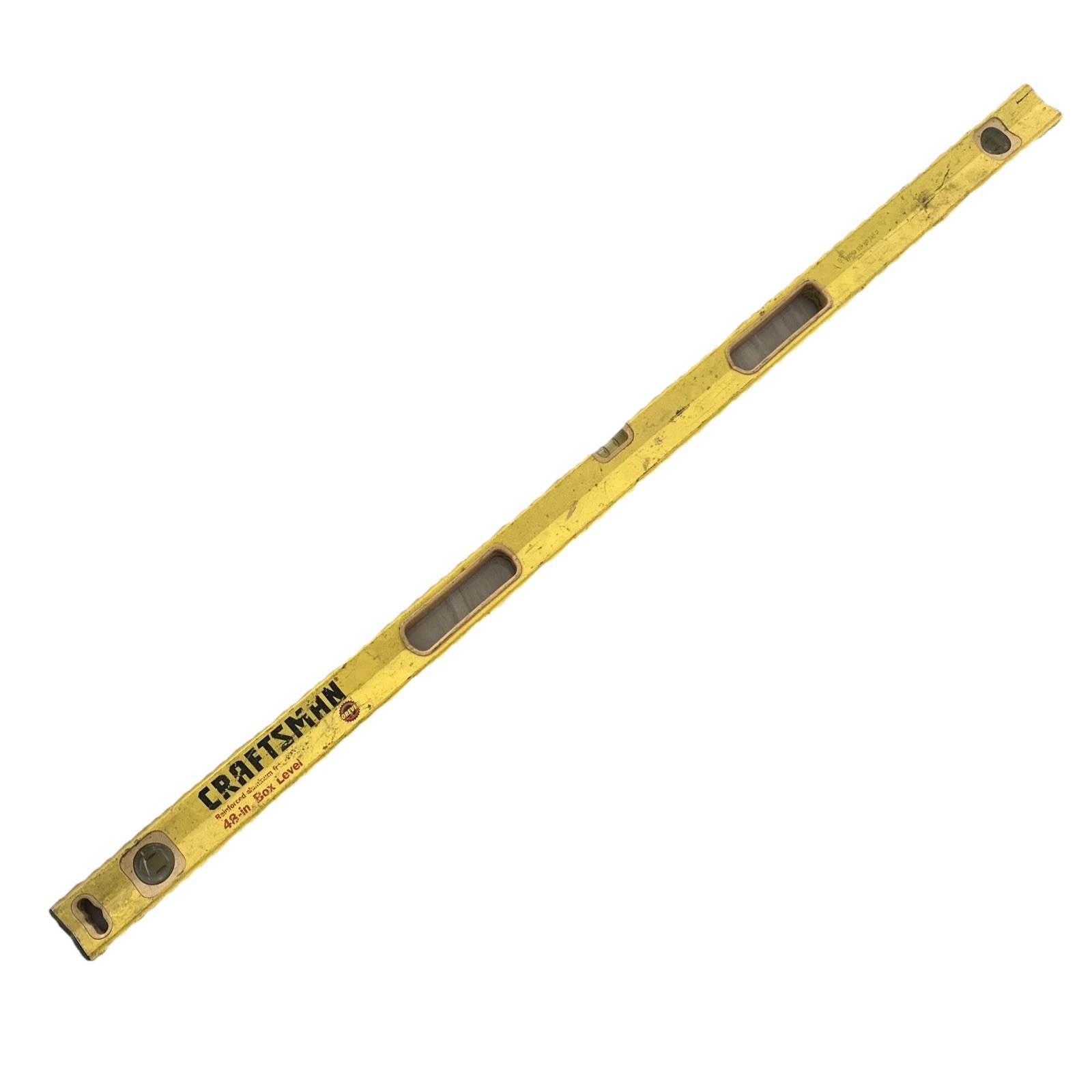 Vintage Craftsman 48 inch Reinforced Aluminum Yellow Made In USA