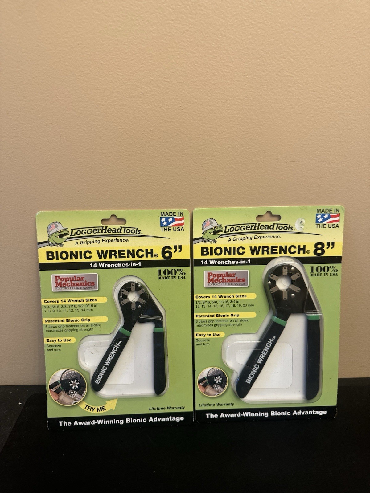 Loggerhead Tools 6" and 8" Bionic Wrench Set