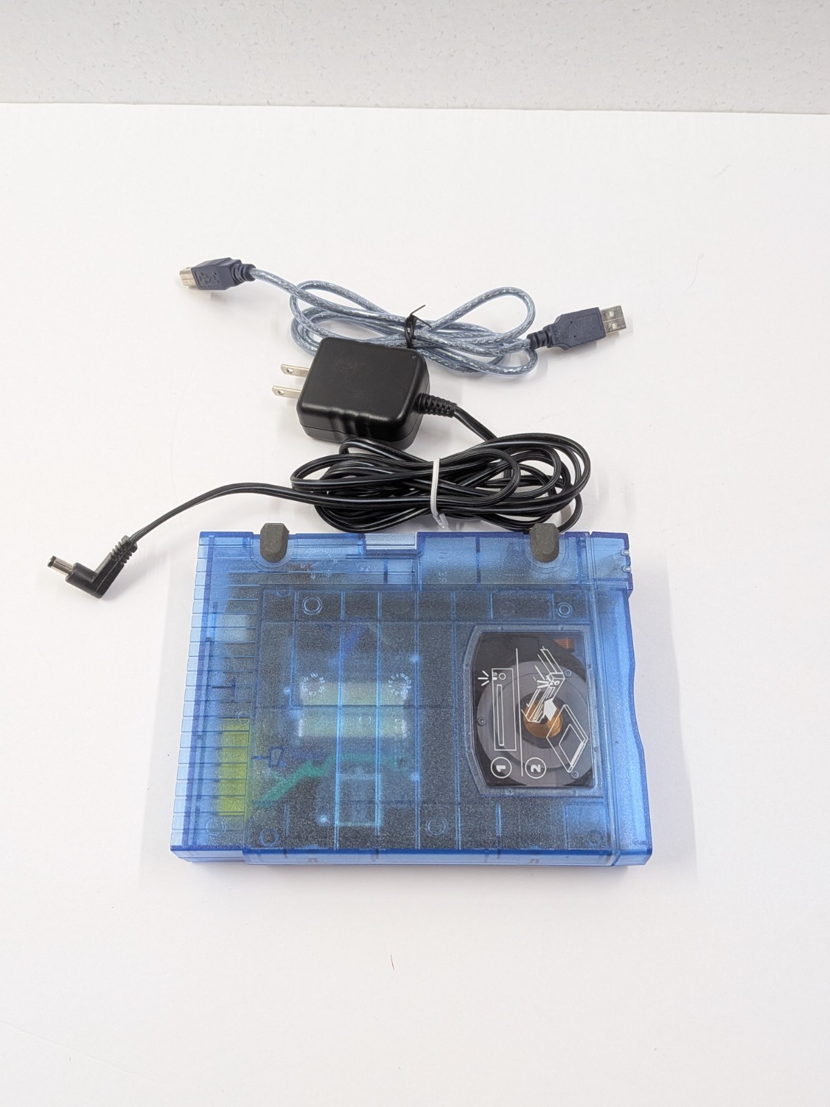 Iomega Zip 100 Blue Translucent External Drive Z100USB W/Power Supply &USB Cable