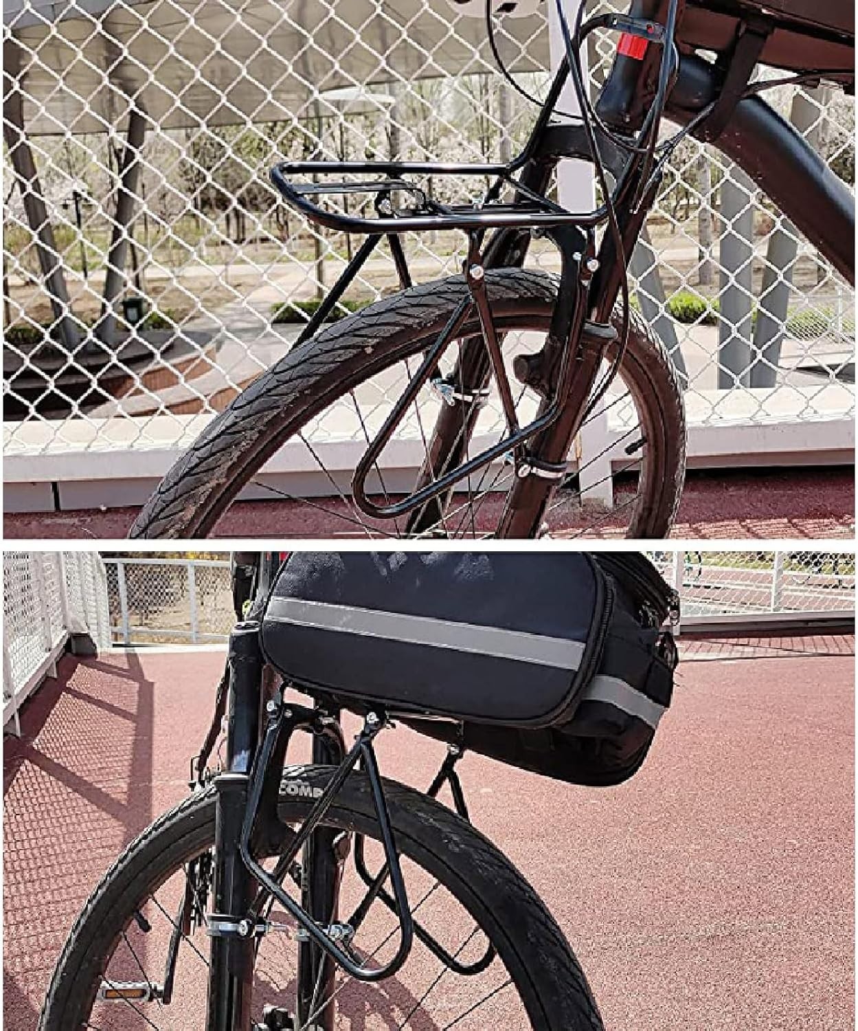 Bicycle Front Rack, Bike Luggage Touring Carrier Racks 15KG Capacity Mountain...