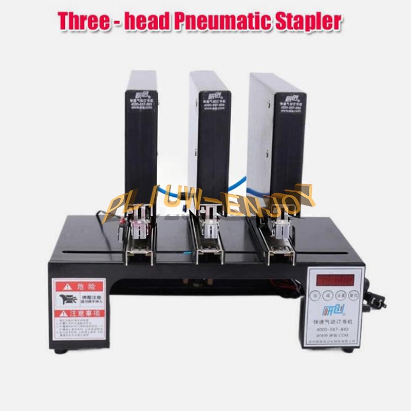 Three-head Pneumatic Stapler Electric Binding Machine Automatic Stapling Machine
