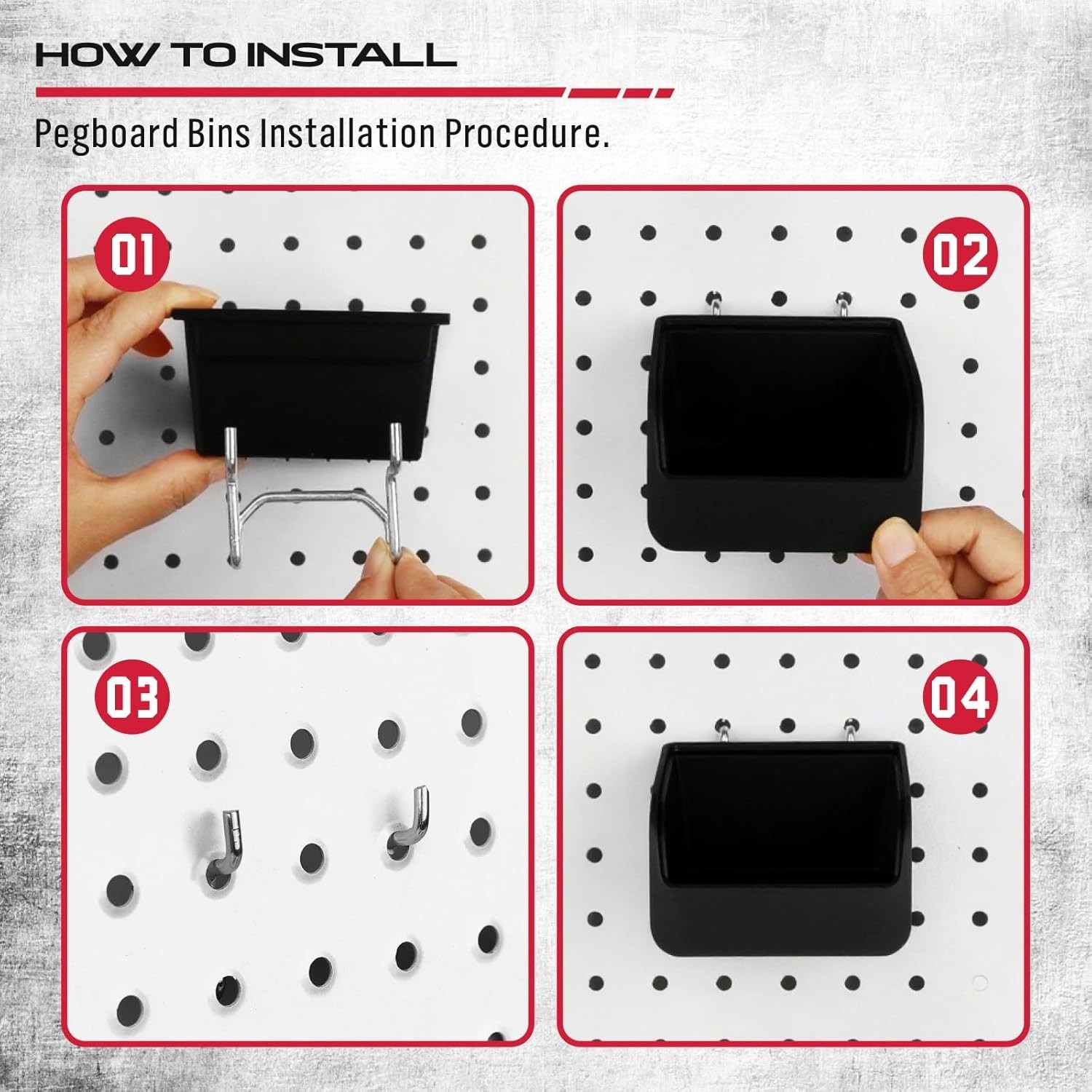 Ultimate 121-Piece Pegboard Hooks Set, Pegboard Accessories with Metal Hooks, Du
