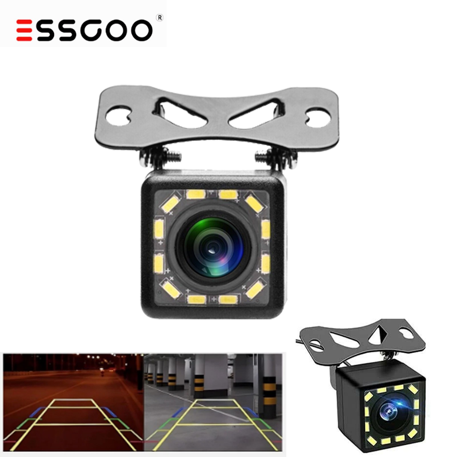 170° Reverse Camera 12 LED Car Waterproof Rear View Parking Camera Night Vision