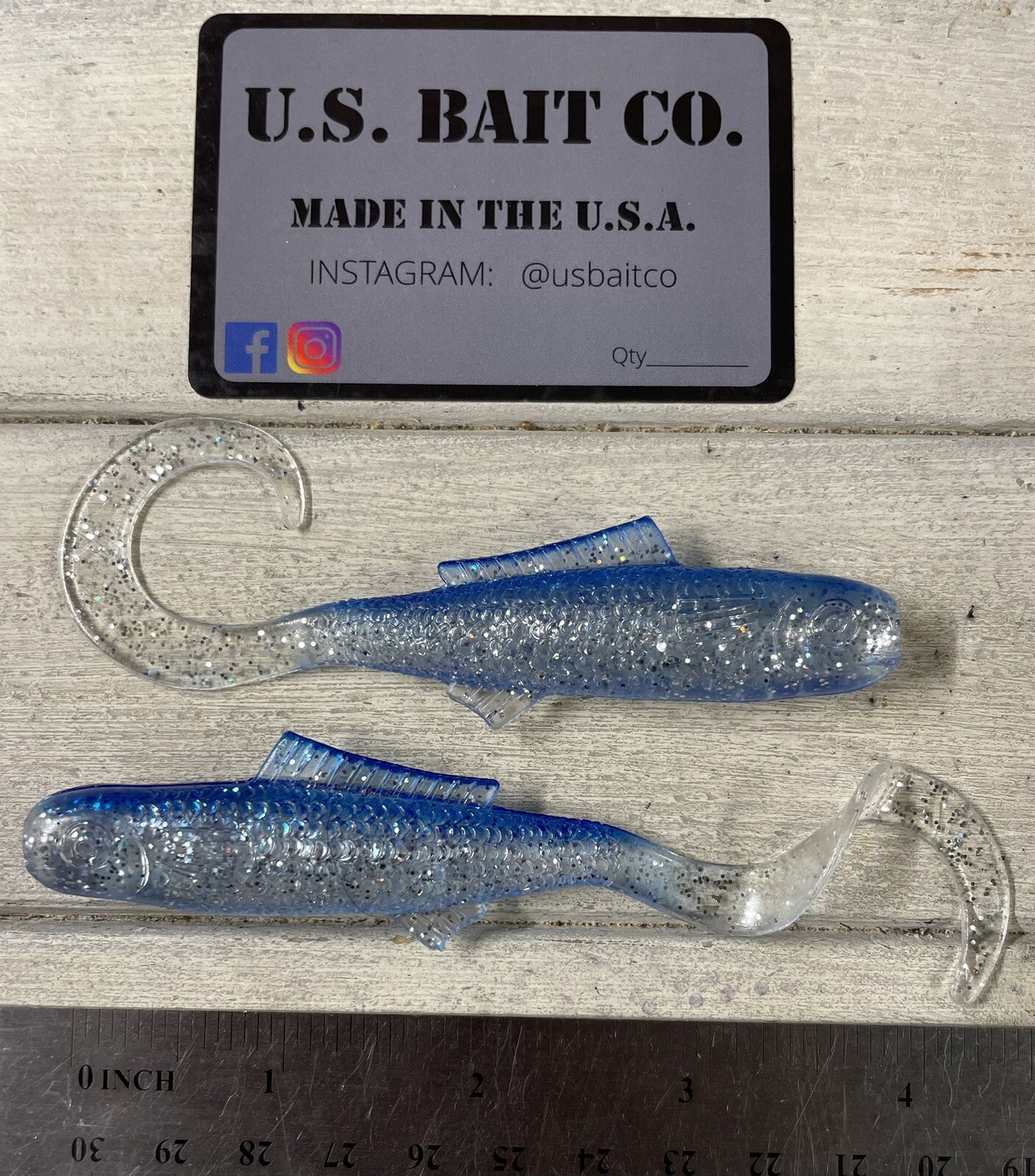 Swimming Minnow  4” Clear Silver Blue Back Lot Of 15 Wham Fisheze Bass Baits