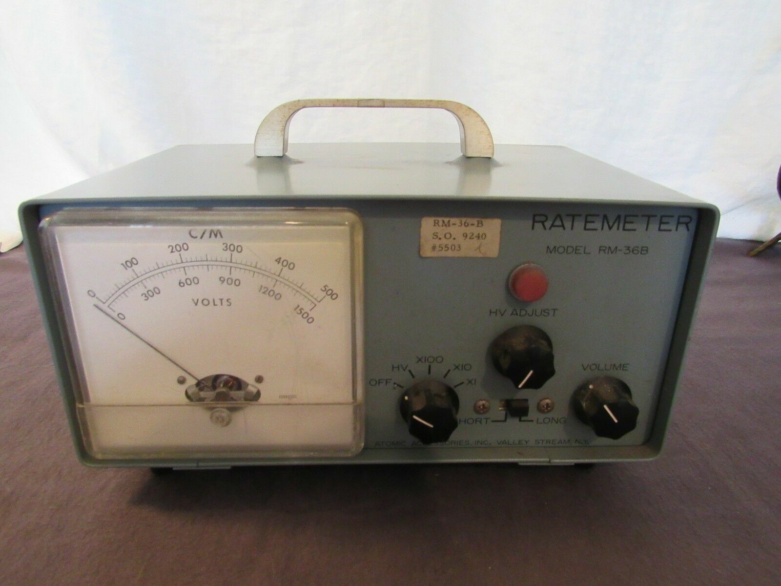 Ratemeter Model 36B Atomic Accessories Inc. Cold War Lab Equipment Untested