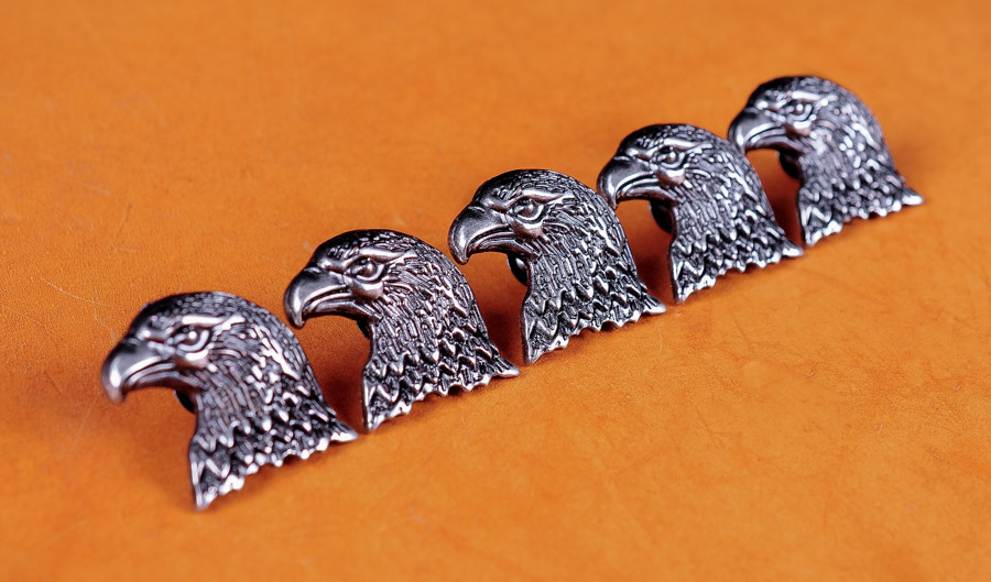 19x21mm 20pcs BIKER MOTORCYCLE LEFT Silver EAGLE LEATHER CRAFT RIVETBACK CONCHOS