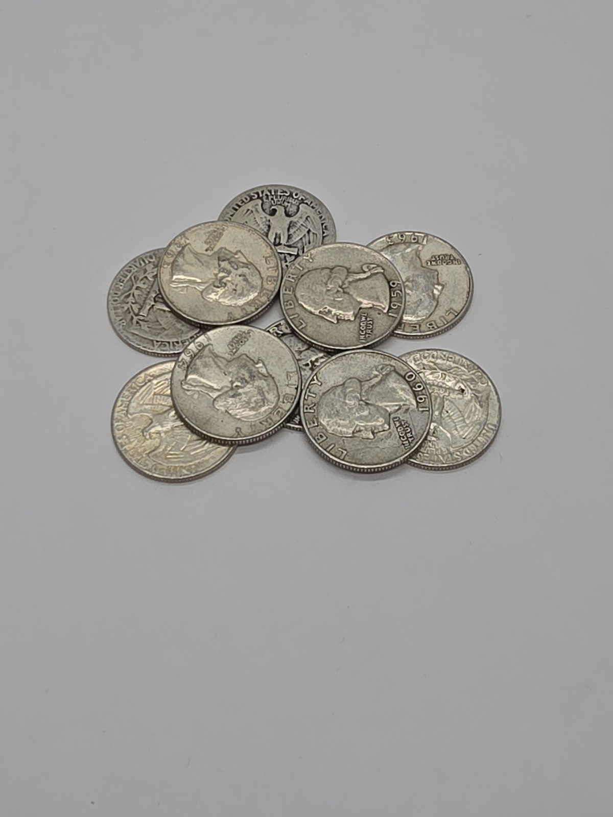 Lot of 10 90% Silver Washington Quarters Mixed Year/ Mint mark Choose How Many