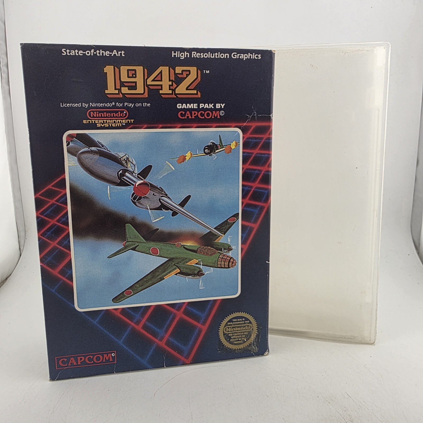 1942 - Nintendo - Box Only - Authentic Art - Hard Case (No Game)
