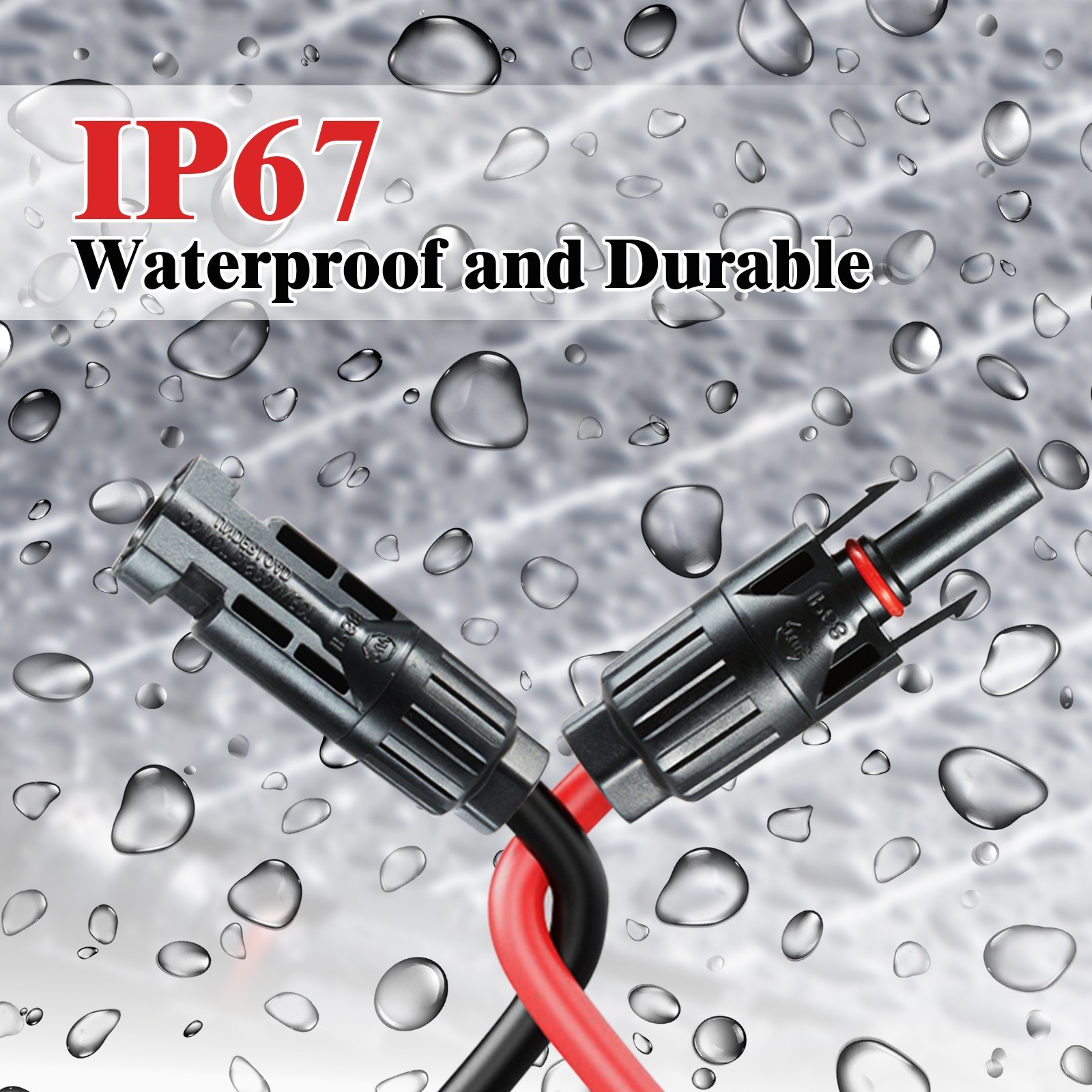 11Ft 14 AWG Solar Connector Solar Panel Extension Charging Cable Connectors Plug