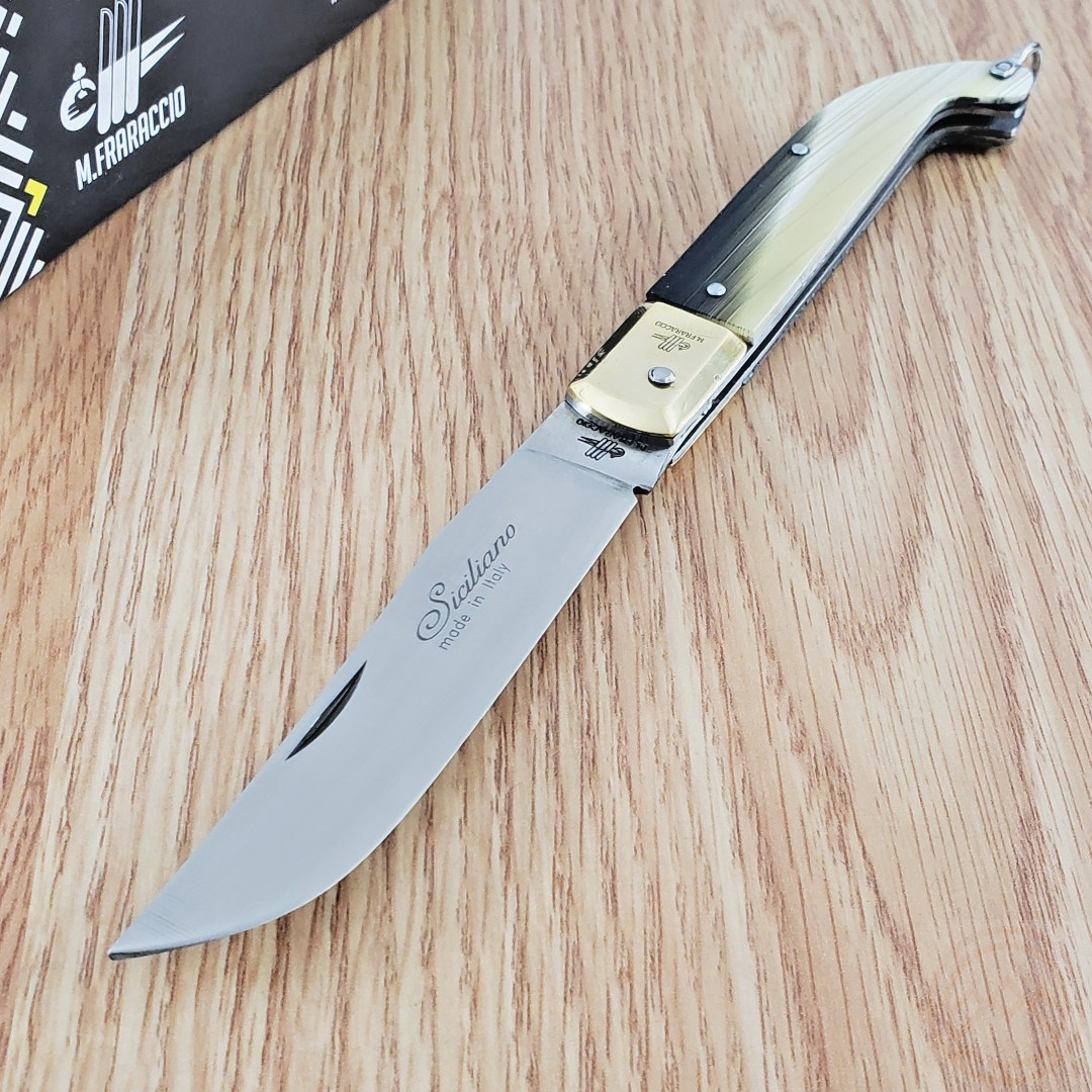 Fraraccio Knives Zuavo Lunghezza Folding Knife 3.63 Stainless Blade Buffalo Horn