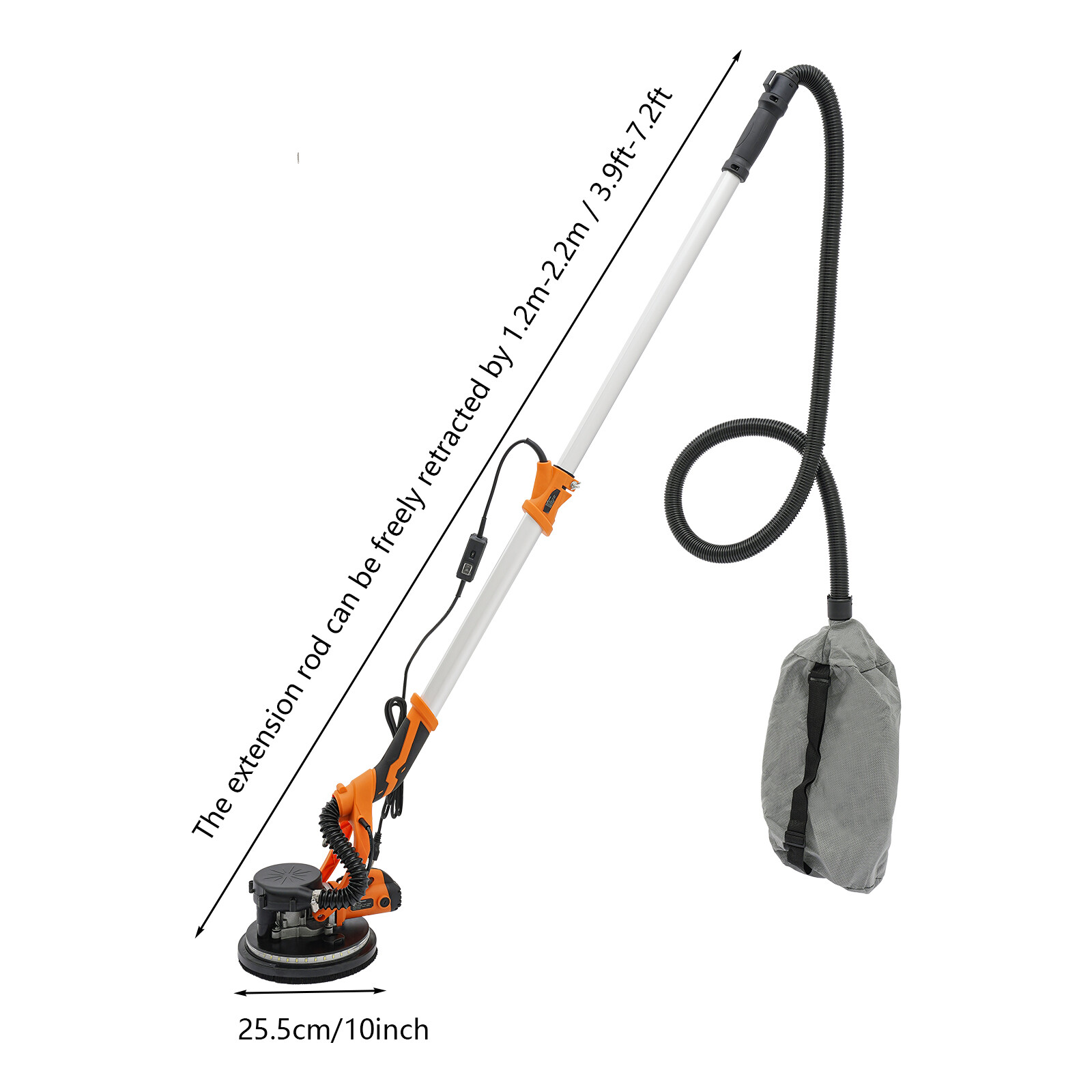 New Variable Speed Dustless Drywall Sanding Machine Electric Ceiling Wall Sander