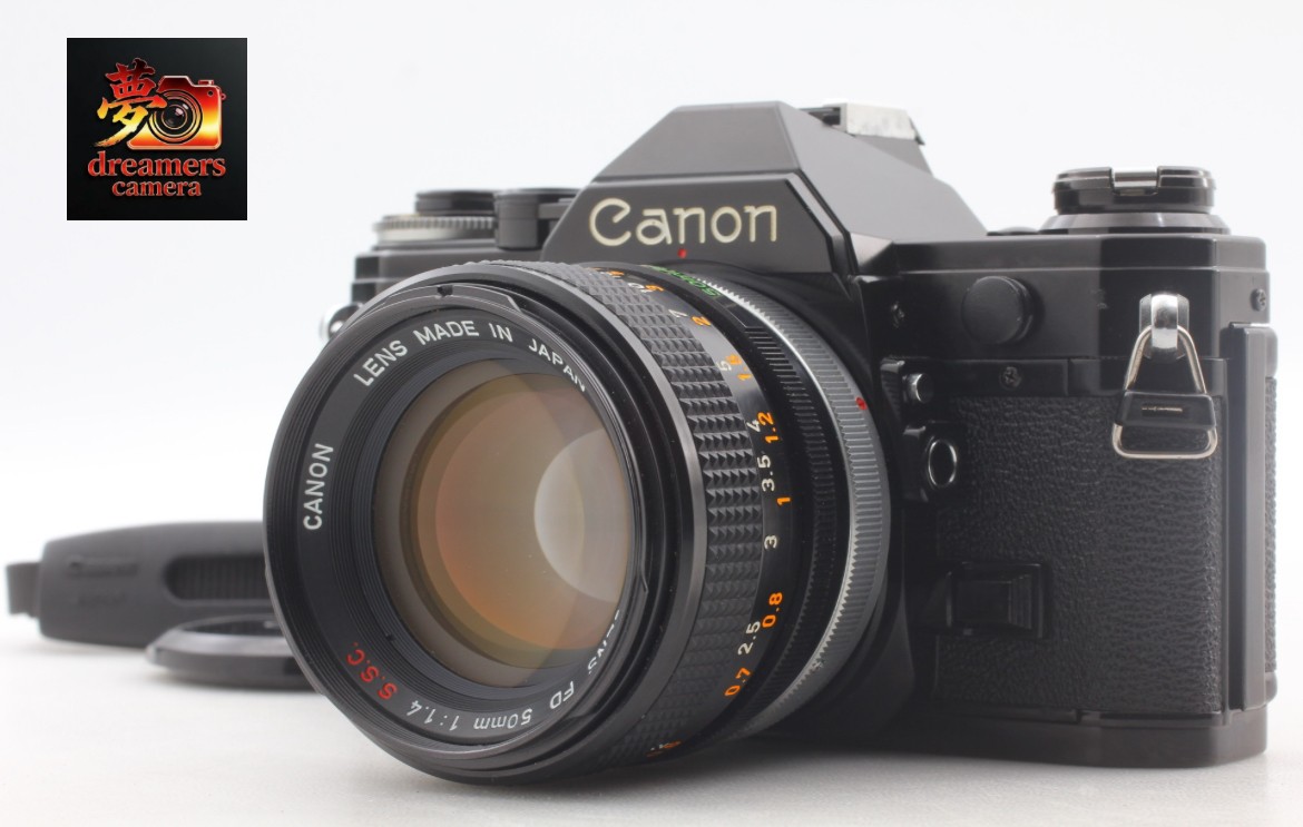 [N MINT+] Canon AE-1 35mm SLR Film Camera black body FD 50mm f1.4 ssc lens JAPAN