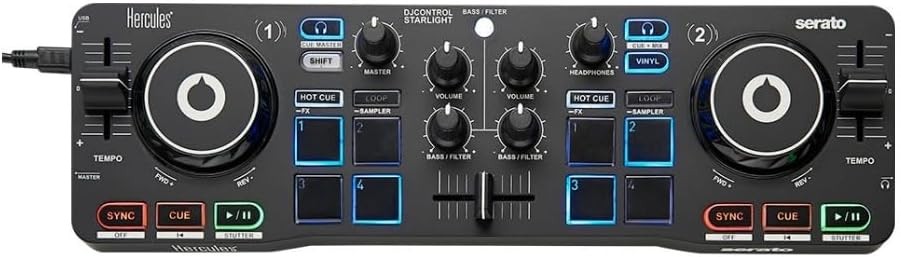 Hercules DJControl Starlight USB DJ Controller Serato Lite