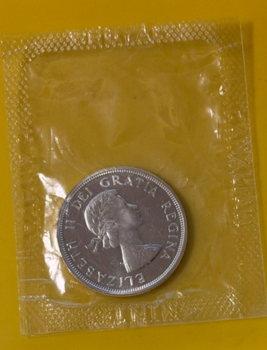 1964 Canada Silver Dollar Charlottetown Commemorative UNC Sealed   C4