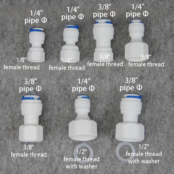 RO Feed Water Purifier Female Thread Pipe Fitting PP Plastic Connector Adapter