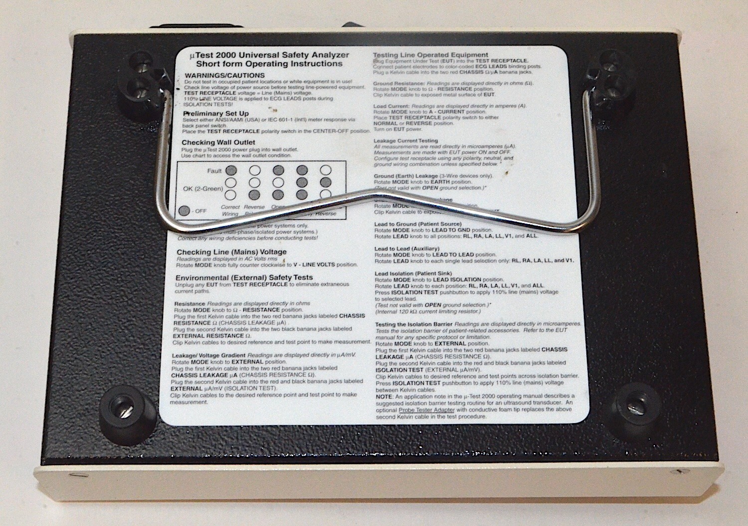 DNI Nevada µ-Test 2000 Universal Safety Analyzer *Used*