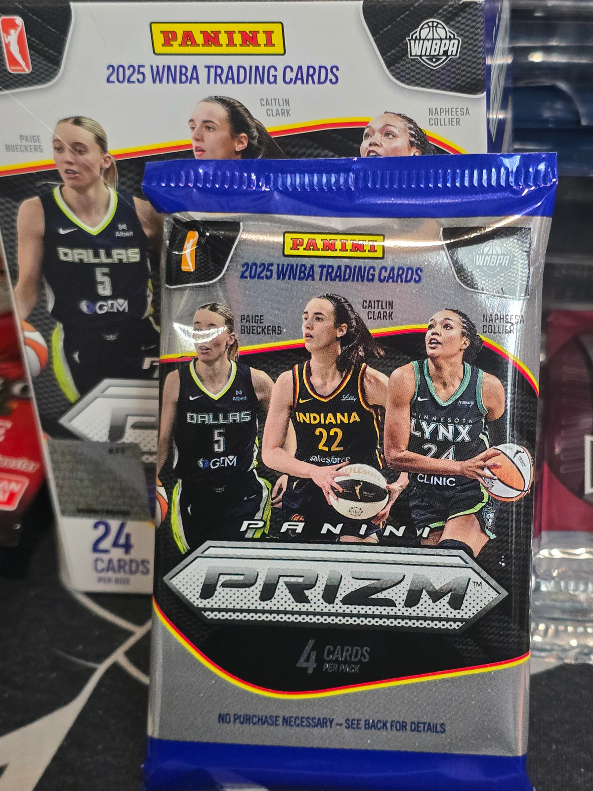 One Pack from 2025 WNBA Prizm Basketball Blaster! Chase ice prizms!
