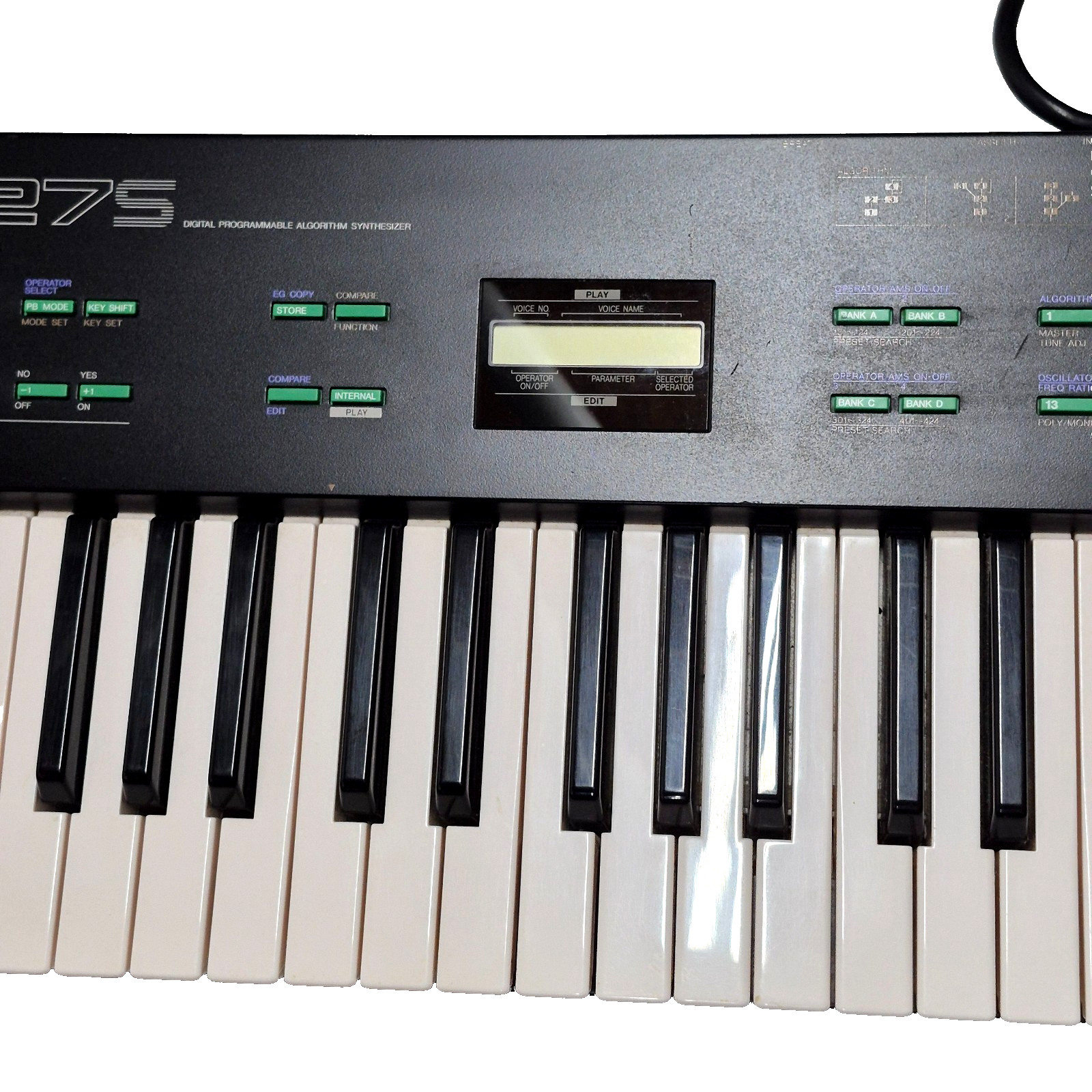 Yamaha DX27S FM Digital Programable Algorithm 61 Key Synthesizer Vtg 80's Japan