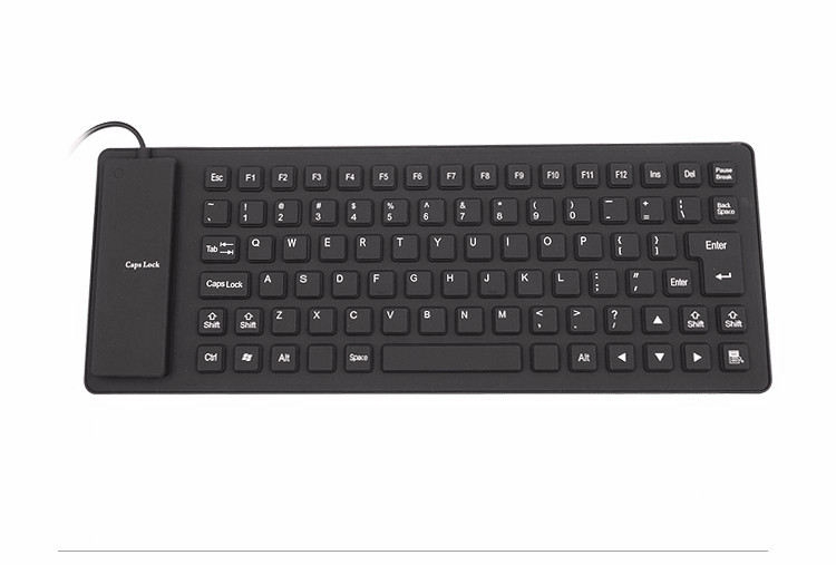 Foldable Silicone Keyboard Waterproof USB Flexible Roll Up Dustproof Full Size