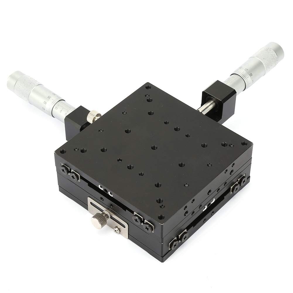 Keenso Linear Stage, SEMY100AC 100 * 100 * 40mm Micrometer Manual Slide Table...