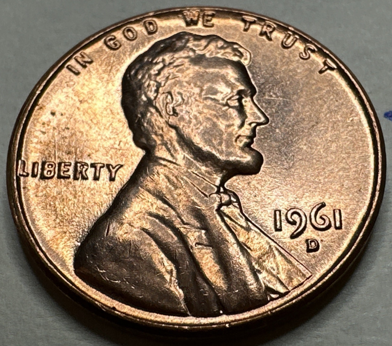 1961 D Lincoln Memorial Penny Cent 2352X