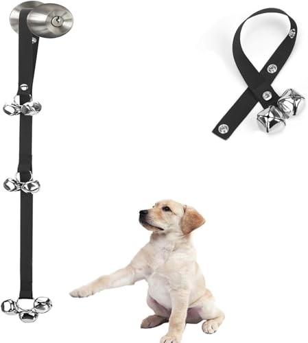 Luckyiren Upgraded Puppy Bells Dog Doorbells for Pack of 1, Black; 1