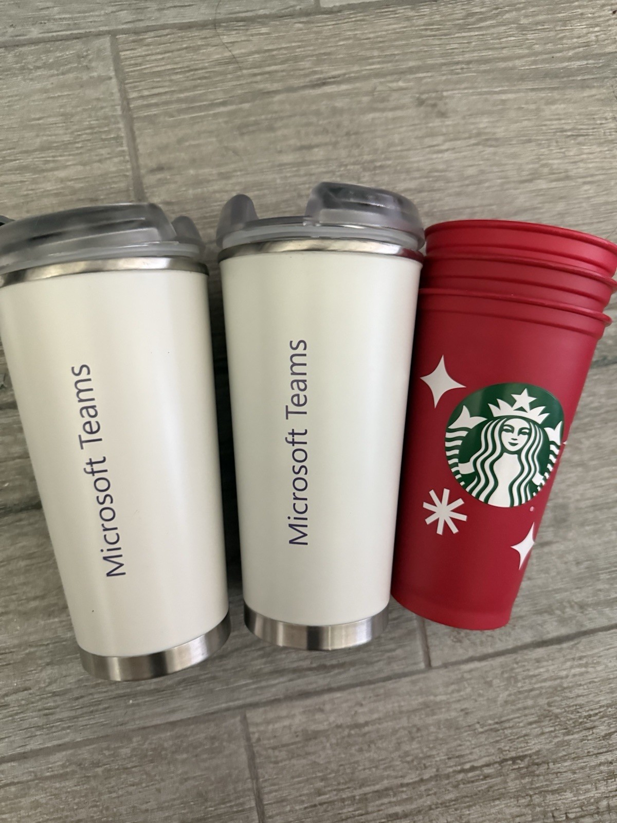 Microsoft Thermal Cups With Free 3 Annual Starbucks Cups