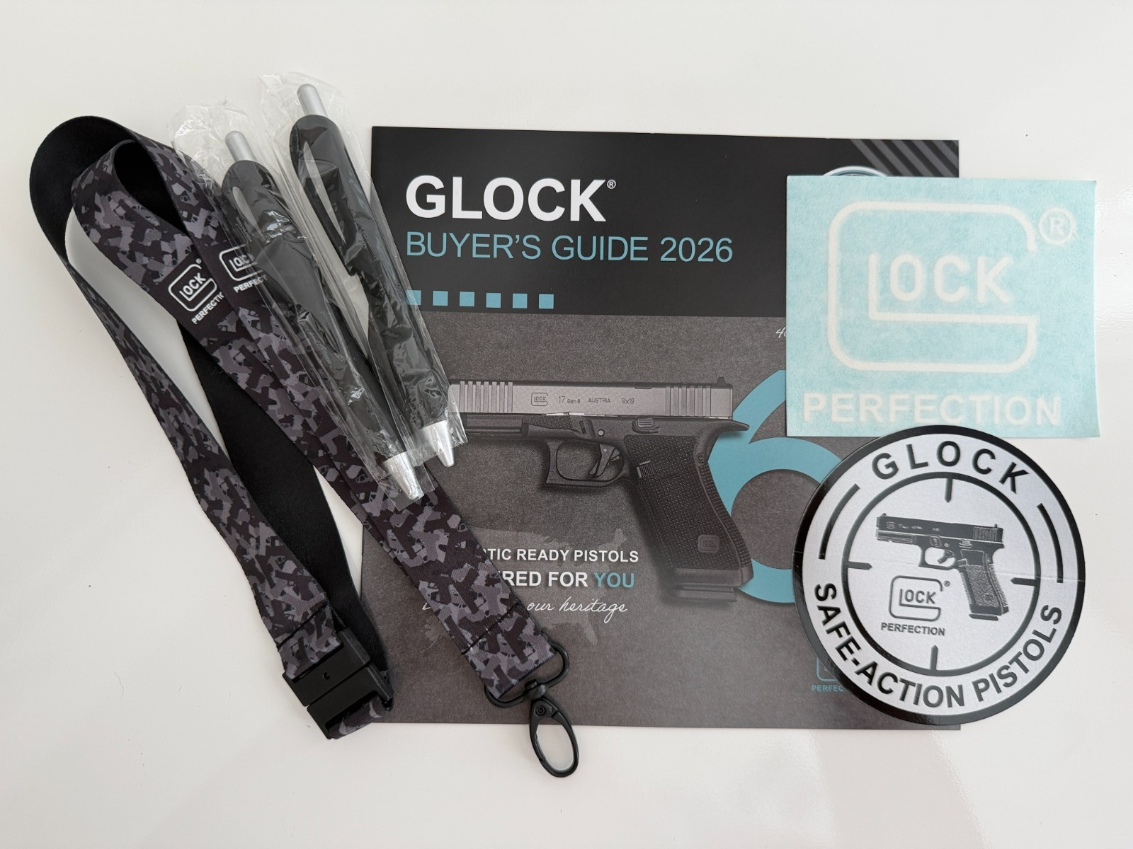 Shot Show 2026 GLOCK Buyer's Guide Lanyard Pens Sticker Decal