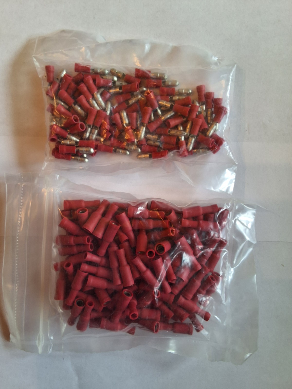 200 Pack 22-18 AWG Red Male & Female Bullet Connectors Insulated Vinyl