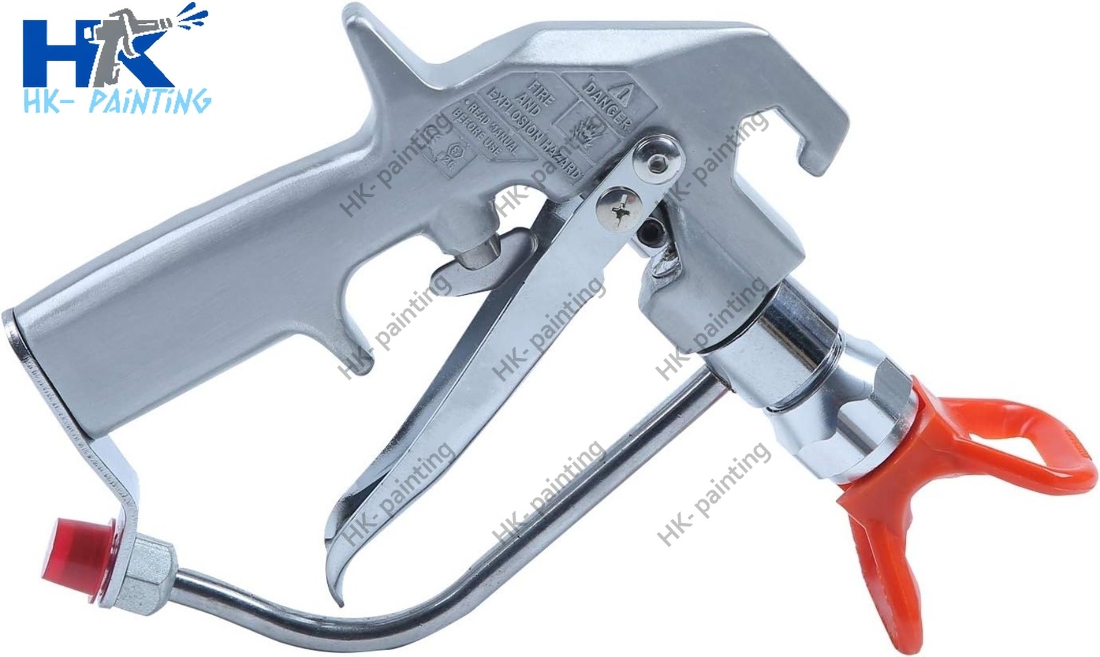 5000PSI 4-Finger Silver Texture Airless Spray Gun 241705 with Guard Aftermarket