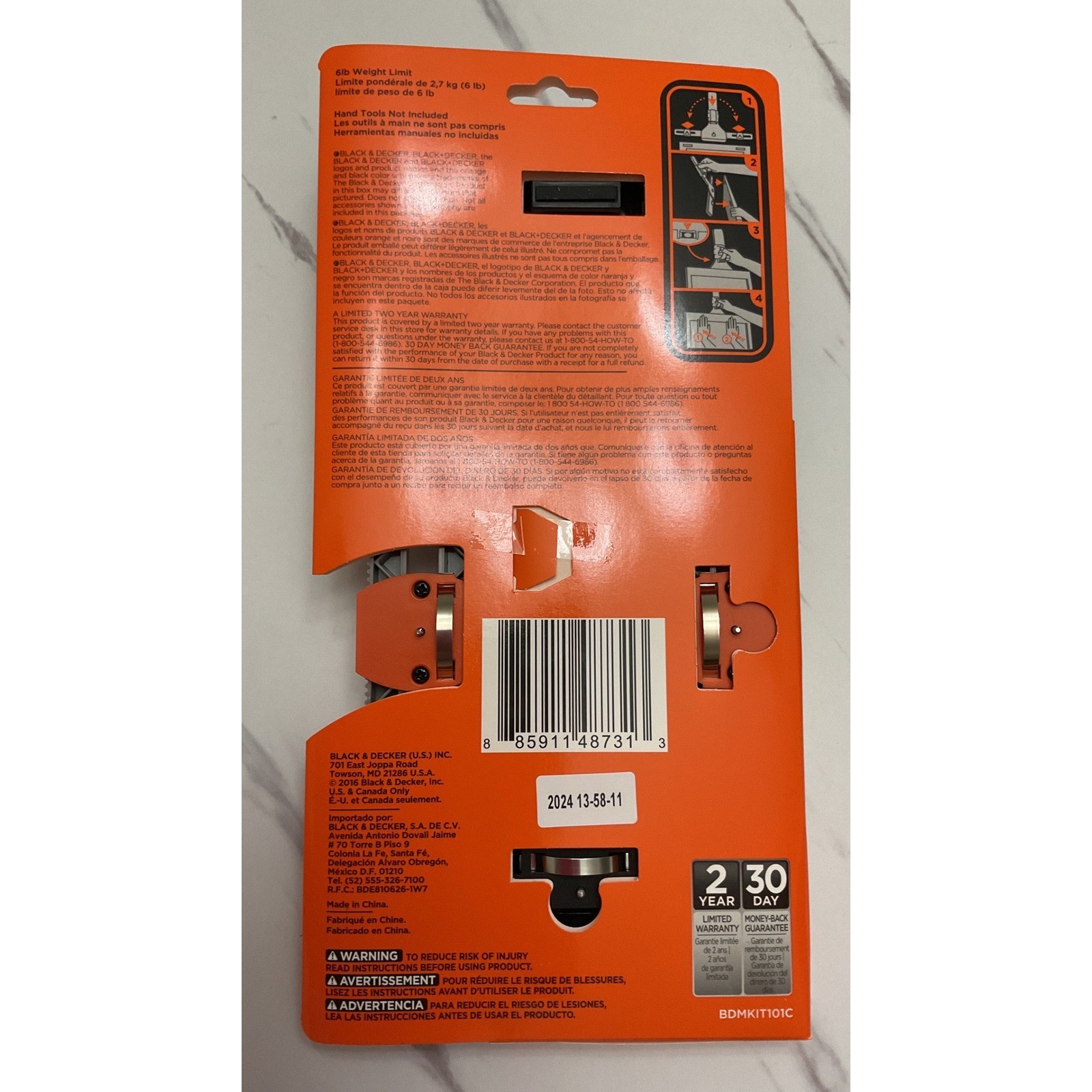 Black + Decker Mark It Picture Hanging Kit Level Marking Tool BDMKIT101C New