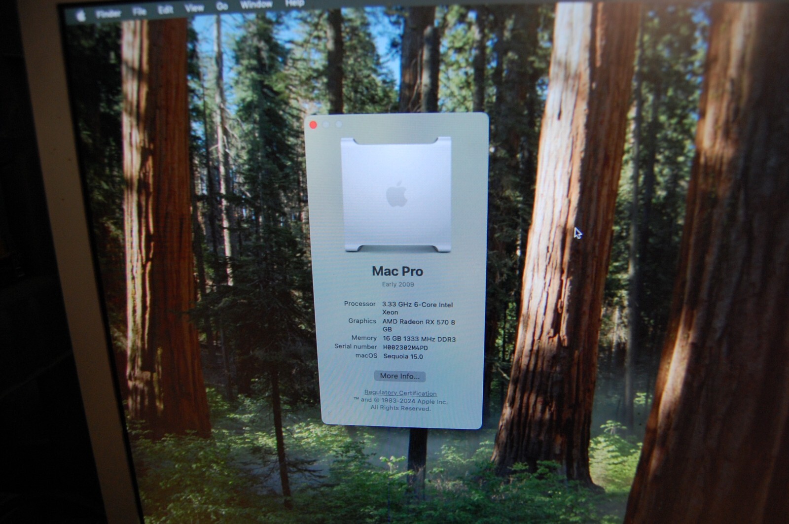 MAC PRO 5,1 500gb SSD Sequoia fully Installed Plug An Play W/ Boot Screen