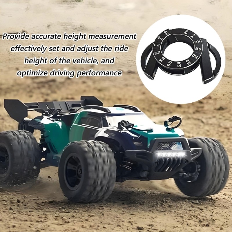 Car Adjustable Ride Height Tool 4.0 6.6mm Aluminum Meter for 1/10 Scale Models