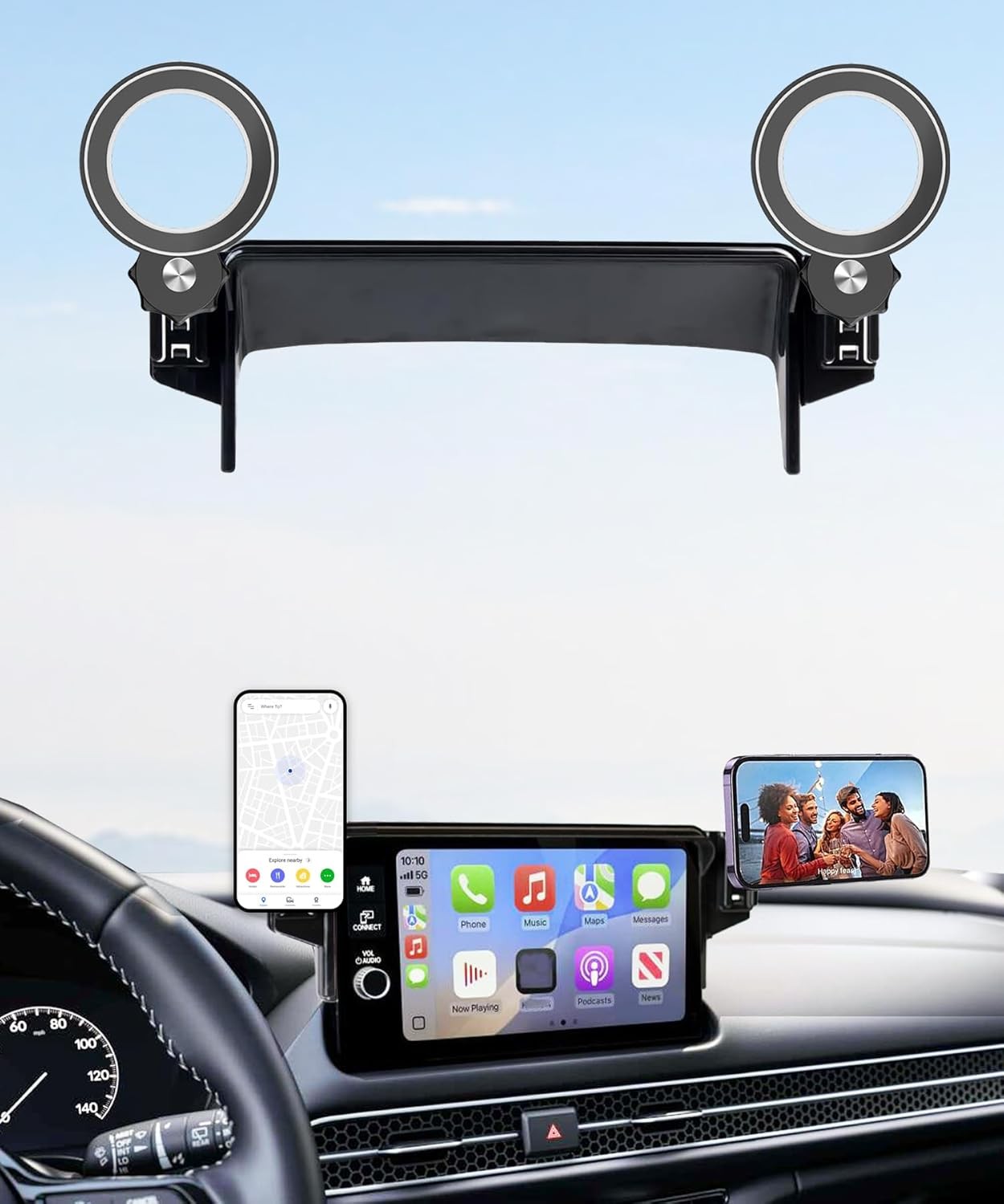 Car Phone Holder for Honda CRV/CR-V Hybrid 2023 2024 2025 2026/HR-V 2023-2026 Ac