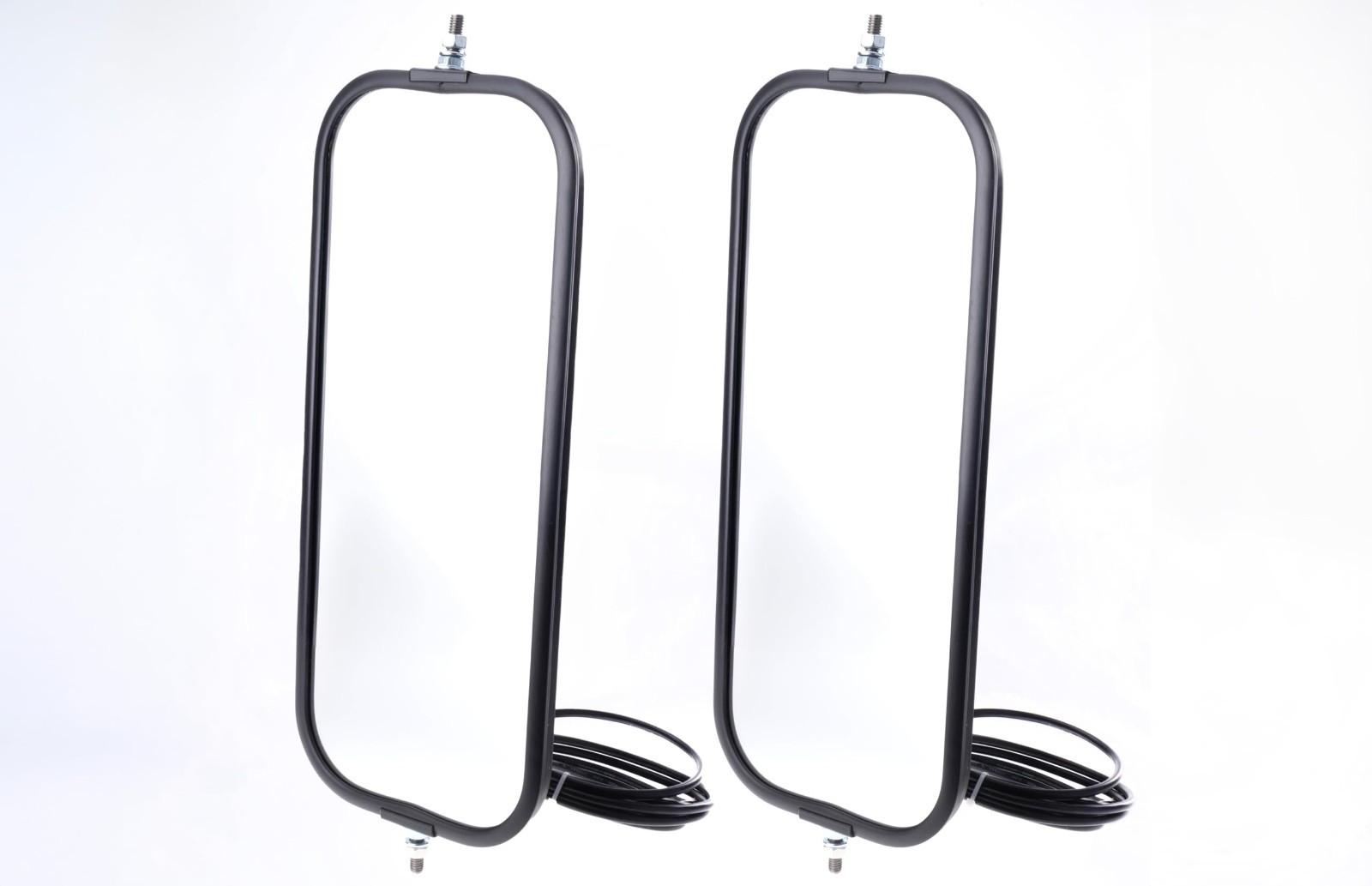 Rosco 59-134 2 Pack Heated West Coast Mirror 7x16 Black Aluminum 12V 5/16 Stud