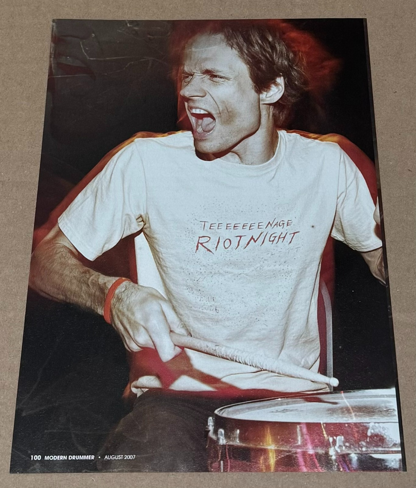 Greg Saunier of Deerhoof - DRUMMER - Music Print Ad Photo - 2007