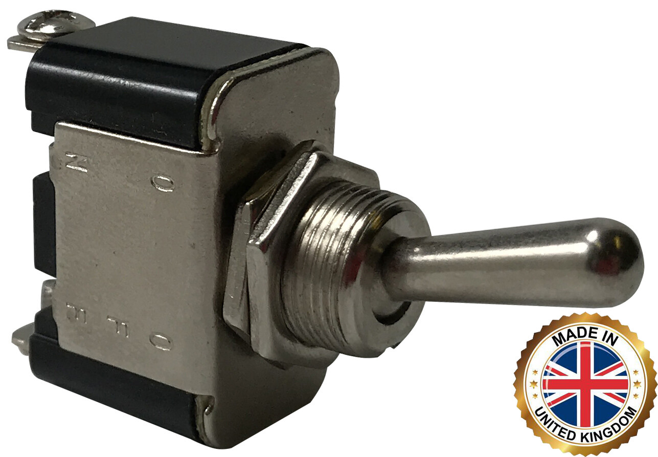 2 Pack Heavy Duty Momentary SPST Metal Toggle Switch 25A 12V Rocker Switches