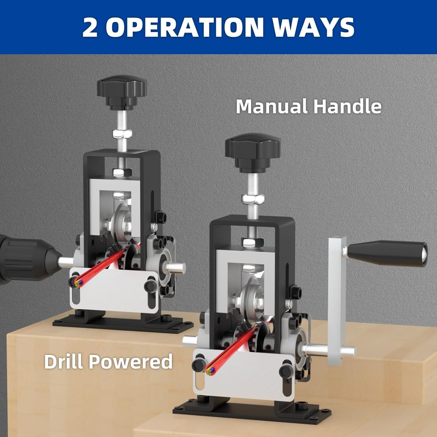 Wire Stripping Machine Manual & Drill Powered Copper Wire Stripper 0.04–0.83in