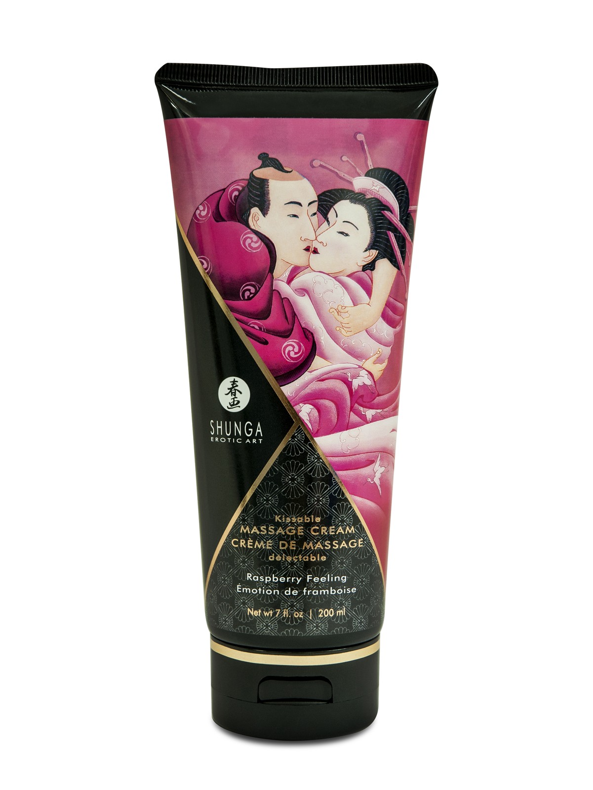 Shunga - Kissable Massage Cream - 7oz - Raspberry Feeling
