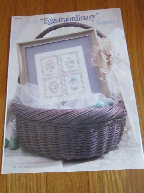 Cross Stitch Pattern Lesa Steele Beaded Pastel Easter Eggs Spring Sampler