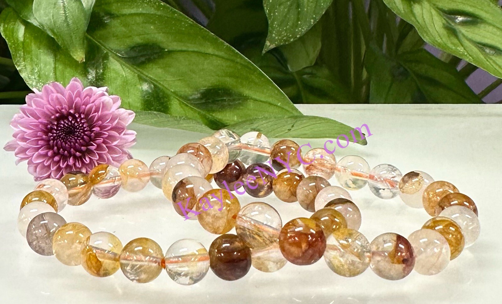 Wholesale Lot 6 Pcs Natural Golden Healer 8mm 7.5” Stretch Bracelet