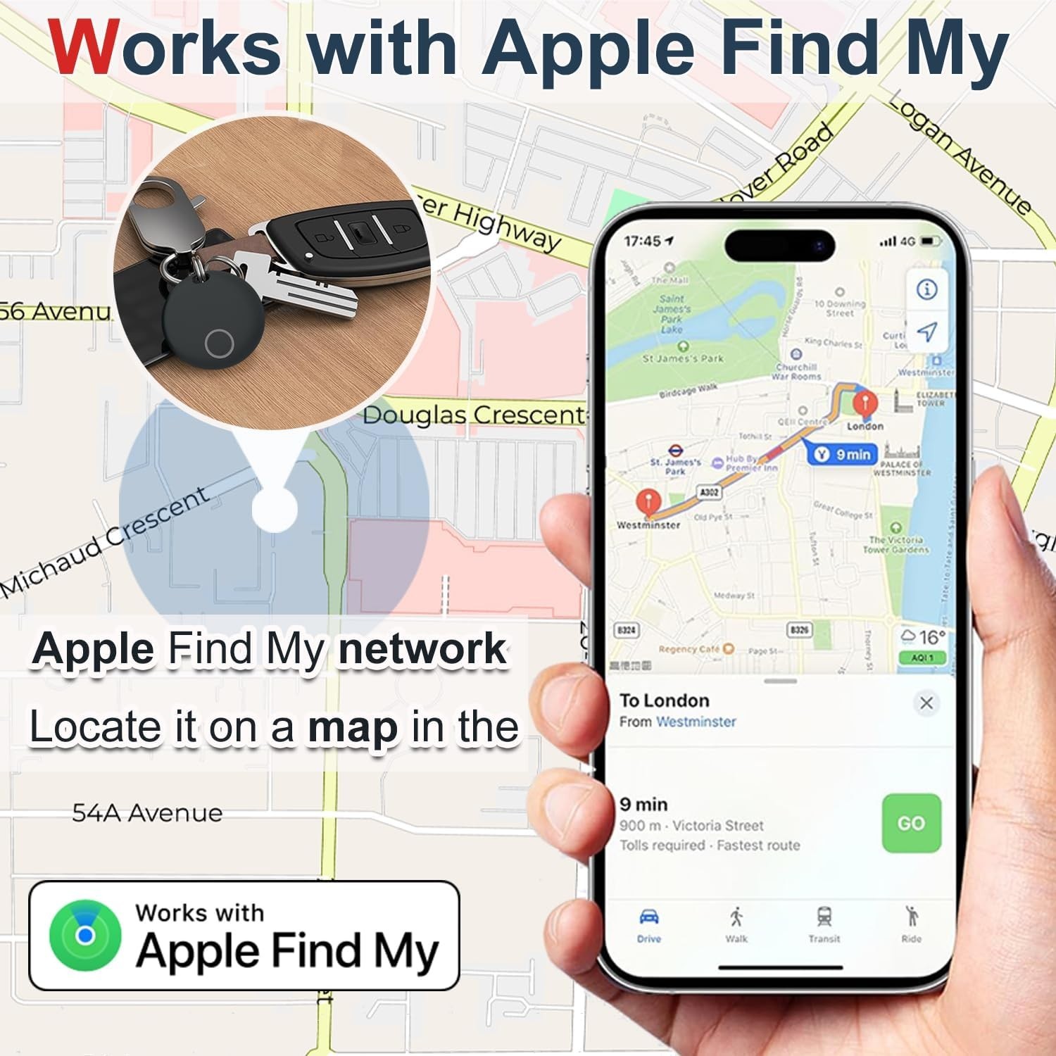 Air Tracker Tags - Durable & Shareable Luggage Tracker with Left Behind Reminder