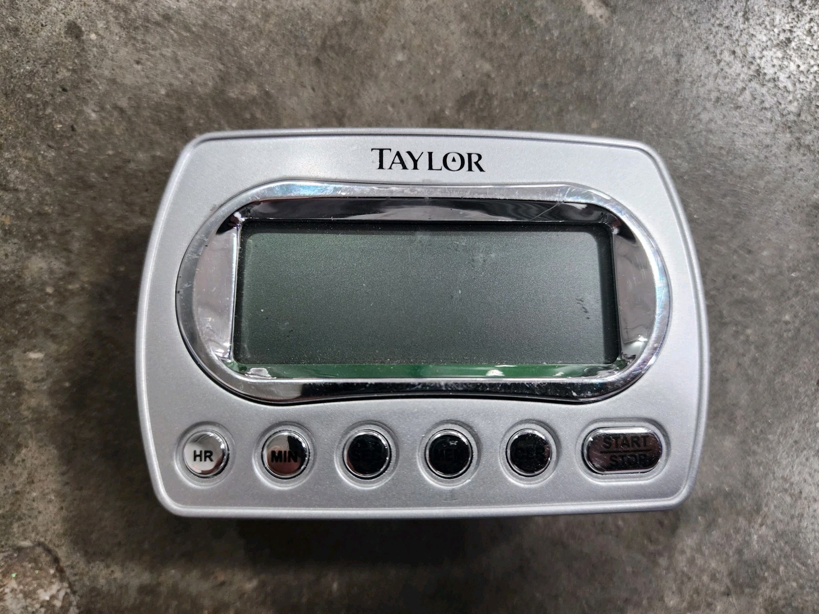 Taylor Digital Kitchen Timer Countdown Clock Count Up Large Display Silver