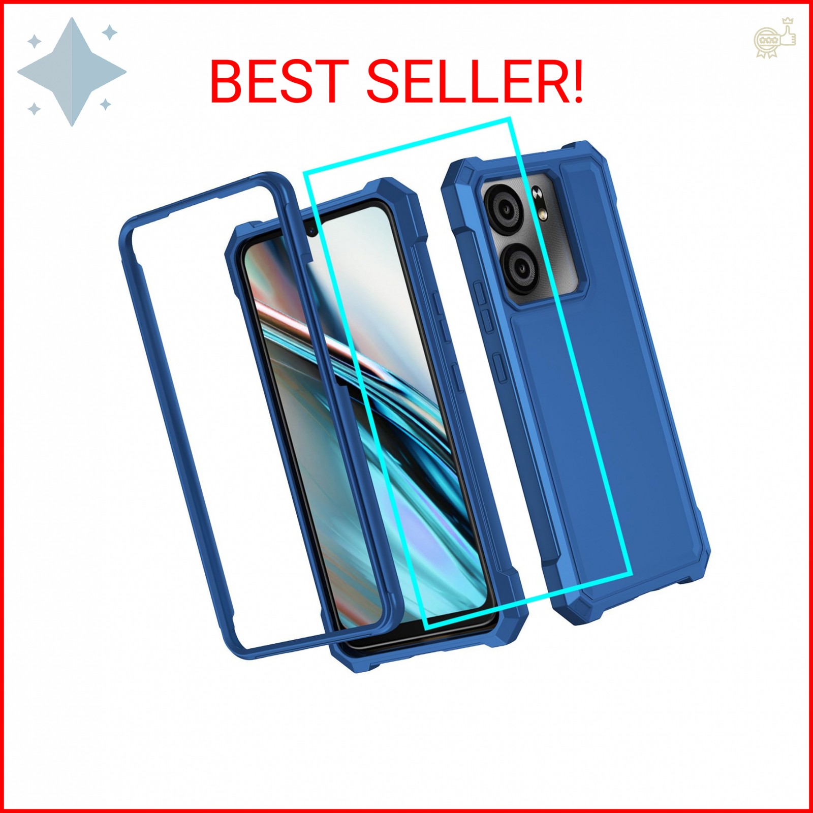 for BLU View 5 Phone Case/Blu F5 5G Case with Screen Protector,Blue View 5 Phone