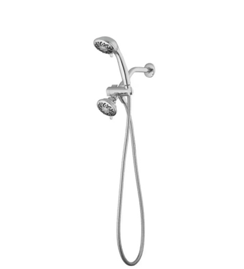 AQUA VISTA 8333521 CHROME DUAL FIXED & HANDHELD SHOWERHEAD COMBO *C23