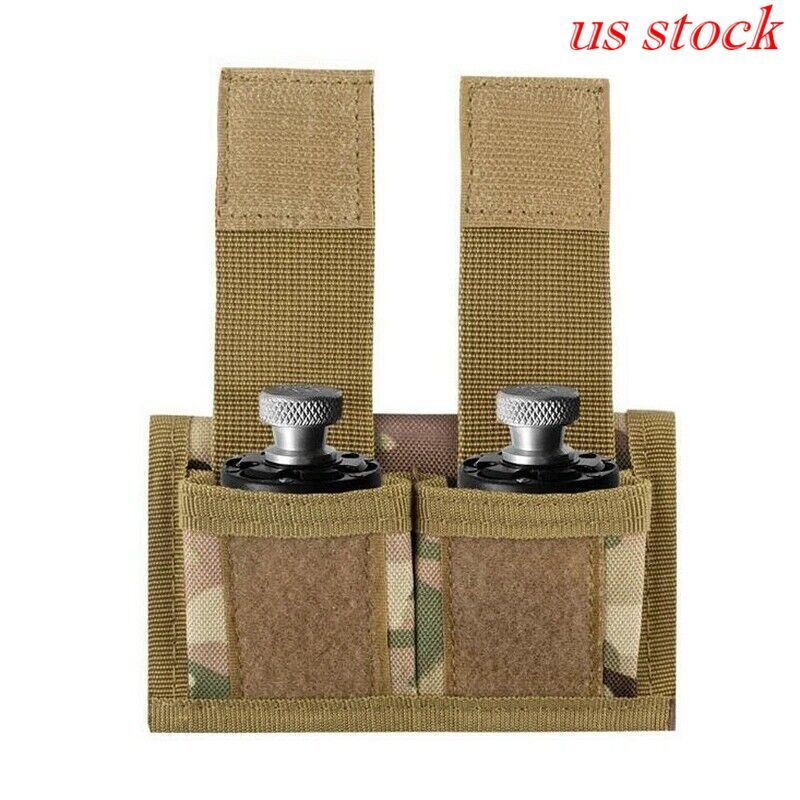 Tactical Double Revolver Speed Loader Pouch Waist Bag for .32 .38 .357 .41