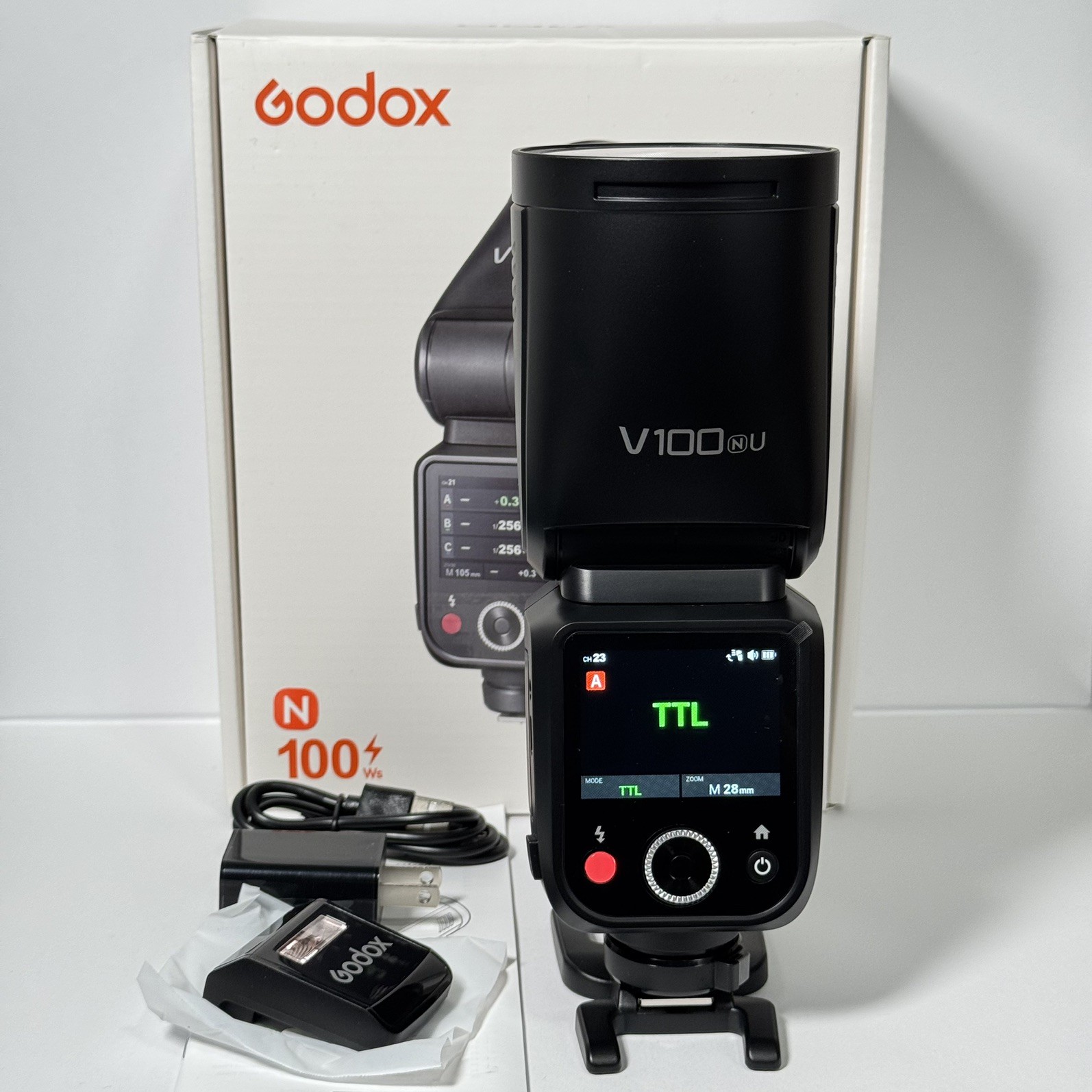 GODOX V100N U Flash - Magnetic ring - Ships UPS Ground