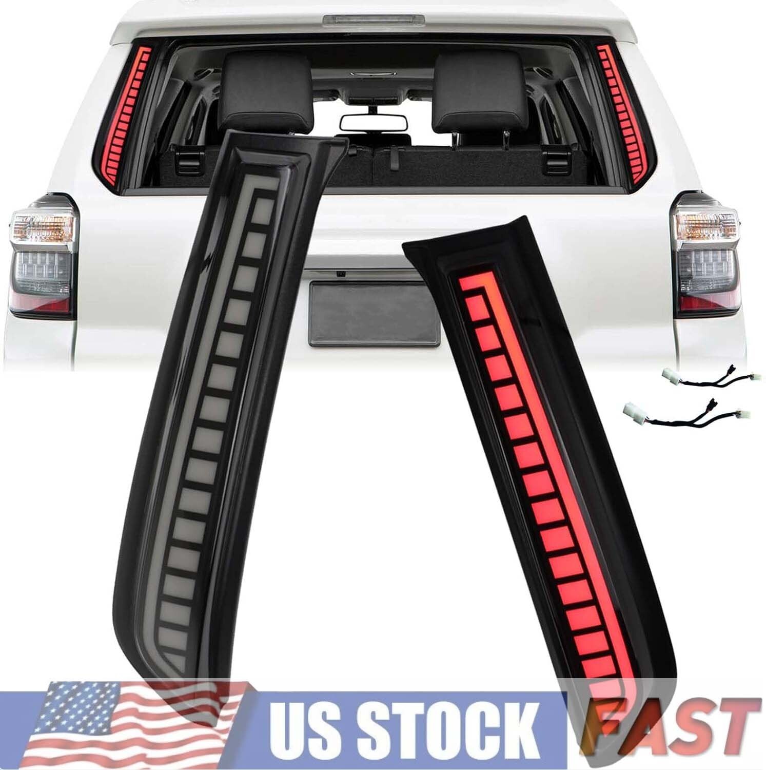 Smoked For Toyota 4Runner 2014-2023 LED Trunk Tail light Rear Pillar Brake Lamp