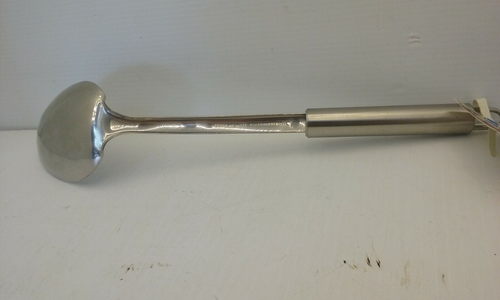 EKCO 80404 SOLID STAINLESS STEEL BASTING SPOON, HANGING LOOP, APPROX 13-3/8" NNB